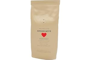 Amorcaffe Intenso Coffee Beans, Arabica and Robusta, Medium Roast, 1 Kg