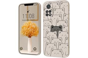 PAIX Caricatura Creativa Caja Suave de Silicona Compatible con Xiaomi Redmi Note 11 Pro 4G 5G Funda, [Patrón de Gato] Protector Carcasa,Blanco