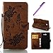 Produktbild Für Samsung Galaxy J7 Hülle 2017 (US Model),Galaxy J7 2017 Hülle Leder,Galaxy J7 2017 Hülle Flip Case Wallet Leder,EMAXELERS Galaxy J7 2017 Hülle Gold,Galaxy J7 2017 Hülle Anime,Galaxy J7 2017 Hülle Blumen,Galaxy J7 2017 Hülle Elegant Schmetterling Blumen Muster PU Leder Ledercase Flip Tasche Wallet Schutzhülle Etui Tasche Handytasche Hülle für Samsung Galaxy J7 2017,Brown Butterfly Flower