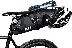 UBORSE Borsa da Sella per Bicicletta Impermeabile, Borsa da Telaio per Bici MTB Riflettente, 13L Granda capacità Borsa Sottosella per Bici da Corsa può Aappendere i Fanali Posteriori per Ciclismo