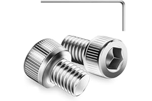 WAVANTA 20Pcs M6 x 10mm Hex Socket Head Cap Screws Bolts, 304 Stainless Steel, Allen Socket Drive, Bright Finish, Full Threads, with Hex Spanner