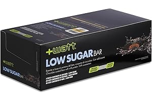 +WATT Low Sugar Bar - Barretta a Base di Proteine del Latte - Formato: BOX 24 x 50 g - Gusto: Cookie Cream - Contiene Oltre il 30% di Proteine - Gluten Free