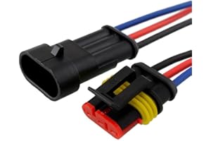 Mintice™ 3-Polig Kabel Steckverbinder Stecker Wasserdicht Schnellverbinder Draht Elektrisch Ausrüstung KFZ LKW
