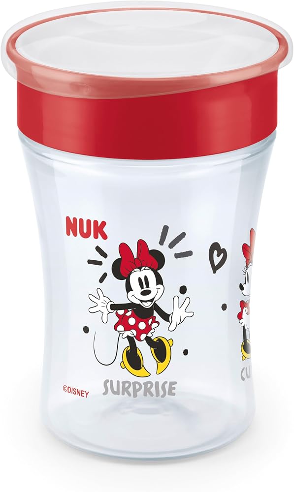 NUK Magic Sihirli Bardak, 230 ml, Kırmızı, Minnie