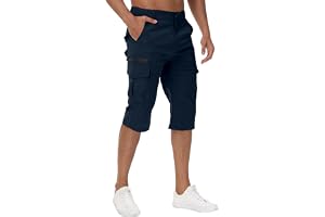 LVCBL Herr 3/4 cykelbyxor snabbtorkande utomhus vandringsbyxor sommar stretch bermudashorts män kort M-3XL