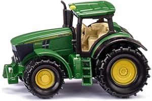 siku 1064, Tracteur John Deere 6251R, métal/plastique, vert, incl. attelage de remorque, roues avec pneus caoutchoutés