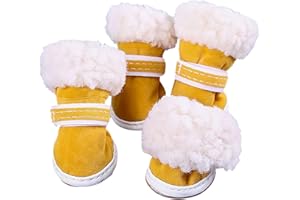 DIIWMME 4 scarpe invernali per cani, protezione per zampe, antiscivolo, con nastro magico regolabile, stivali caldi per cani feriti, protezioni per zampe ferite, per cani di piccola taglia (taglia 3)