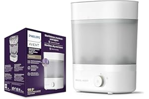 Philips Avent SCF293/01 Stérilisateur et séchoir pour biberon de qualité supérieure Élimine 99,9% des bactéries Sans produits chimiques Capacité 6 biberons/tétines/accessoires