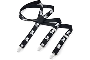 MIOBO Hombre Mujer Long Tirantes y forma Style 3 clips elástico multicolor estrecha con varios diseño