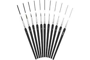 KIPERLINE Juego de Pinceles de Pintura acrílica, 11 Pinceles extrafinos para máxima precisión, Pinceles acrílicos, Acuarelas, maquetas