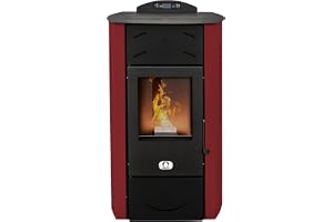 STUFE A PELLET ITALIA Siberia Hydro 15 KW WiFi - pelletskamin med hydrovärme för rum och varmt vatten effektivitet 90 % värmare 90 m² autonomi 20 timmar programmerbar 5 hästkrafter 24 månaders garanti