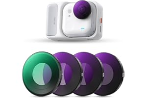 K&F CONCEPT Go Ultra CPL ND-Filter-Set, 4er-Pack CPL ND8 ND16 ND32 Graufilter Polarisationsfilter Kompatibel mit Insta360 GO Ultra mit 28 mehrschichtiger Beschichtung, Rahmen aus Aluminiumlegierung