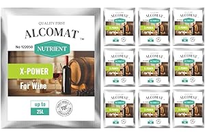 Alcomat X-Power Hefenährsalz für Wein 10 x 5g - Hefenaehrsalz für Weinhefe mit organischem Stickstoff - Weinmittel für Gärungsprobleme