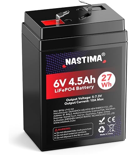 Batterie AGM Rechargeable Scellée DSK 6V 4,5Ah - Idéale Pour Voitures Et Motos Enfants, UPS, Alarmes