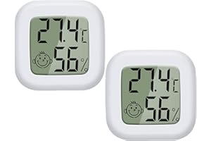 PAIRIER 2 Pezzi Termometro Ambiente Interno, LCD Igrometro Termometro per Interni per Casa, Camera da Letto, Baby Room, Ufficio, Serra, Cantina