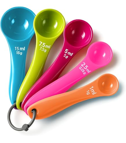 COM-FOUR® 12x cucchiaini per uova in plastica – dessert riutilizzabili – colorati senza BPA per marmellata, salse – posate durevoli 14 cm (12 pezzi