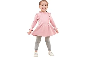 Miipat Bambino Ragazza Maglione Vestito Manica Lunga Bimba Bambina Carino Pullover Maglia Gonna