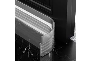 AOTUAO Paraspifferi Sottoporta, Paraspifferi Porta Blindata 400X5cm, Paraspifferi Porta Ingresso, Paraspifferi Sottoporta Blindata Autoadesiva,Riduce il Rumore, anti-Polvere/Insetti/Freddo-Trasparente