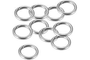 TOP-VIGOR 10Pcs Welded O-rings, 20mm Outer Dia 3mm Thickness Multi-Purpose 201 Stainless Steel O Rings, Smooth Strapping Welded Round Rings for Hardware Bags Ring Hand DIY Accessories and Dog Leas