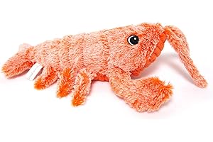 GONTOE Zappelnder Hummer Für Hunde - Flopping Hummer Spielzeug, Floppy Lobster Dog Toy, Elektrische Simulation Plüsch Hummer Interaktives Katzenspielzeug, Für Indoor Katzen Kleine Hunde