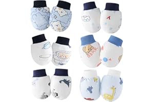 TQPUWT Guantes de Bebé, 6 Pares Mitones de bebé Manoplas para bebés recién nacidos Guantes para bebés Manoplas, Manoplas Bebe Recien Nacido, Guantes Y Manoplas, guantes de bebé para niños
