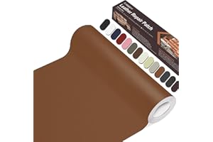 RGGEYY Simili Cuir Autocollant, 20 x 100cm Patch de Réparation en Cuir, Patch Cuir Auto-adhésif Rénovation Pour Siège de Voiture, Meubles, Canapé, Sacs à Main, Vestes, Chaises.(Marron Clair)