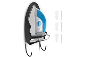 YOPOTIKA Support mural pour planche à repasser électrique - Support pour planche à repasser - Étagère de salle de bain - Pour porte d'armoire, porte ou buanderie