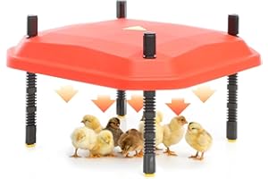 Fudajo Panneau chauffant pour élevage de 40-45 poussins Plaque 40x55cm 50W réglable en hauteur