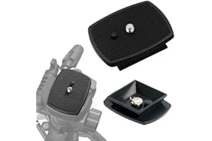 GNALIA Enganche Móvil Colgar Negro, Placa De Liberación Rápida Para Cámara Con Tornillo 1/4", Sistema Trípode Rápido