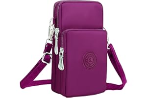 LassZone Women Girls Zipper Waterproof Nylon Crossbody Bags Wallet Cellphone Purse Shoulder Bag Wristlet Handbags