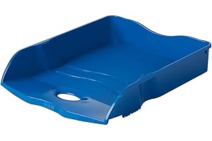 HAN vaschetta portacorrispondenza Re-LOOP – 6 UNITÀ, say yes to 100 Prozent recycled, moderno design, per documenti A4/C4, blu, 10298-914