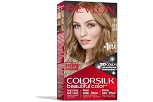 REVLON Colorsilk Colorazione Permanente Capelli Fai-Da-Te a Casa, Senza Ammoniaca e Arricchita con Cheratina, 61 - Biondo Scuro