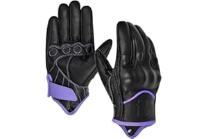 Harssidanzar Womens Goatskin Leather Touchscreen Motorcycle Gloves GL016UK