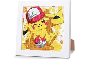 Sencangxun Diamond Painting Kinder Junge Anime bilder, Bastelset 5d Diamant Painting mit Rahmen Kreative Geschenke für Mädchen und Jungen, Basteln Junge 8 Jahre Home Wall Decor 18x18 Cm