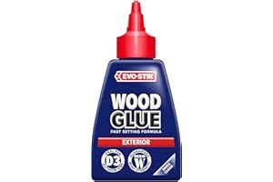 EVO-STIK Exterior Wood Glue 250ml - D3 - Weatherproof - Extra Strong - Fast Setting Glue - Dries Clear - Suitable For All Wood Types