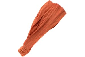 Gheri Cotton Elastic Hippie Bohemian Bandana Headband Plain Orange