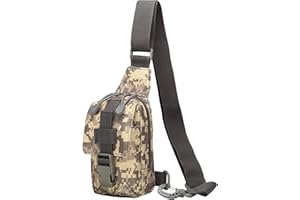 QIYUANT Mini Bolsa Bandolera Militar Táctica Bolsa de Pecho Pequeña Hombre Mujer Bolso Cruzados Impermeable Oxford 800D para Correr Camping Senderismo Ciclismo Deportiva - ACU Digital