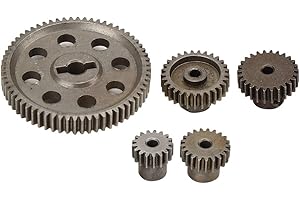 DILWE Ingranaggio Cilindrico Principale in Metallo Differenziale per Auto RC 64T 17T 21T 26T 29T Parte di Aggiornamento Dell'ingranaggio del Motore per Set di Ingranaggi di HSP e 1/10 RC Car