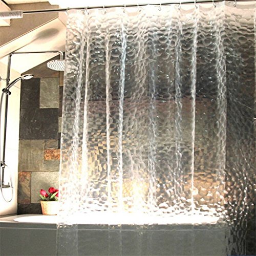 Nibesser Duschvorhang Anti-Schimmel Anti-Bakteriell wasserdichte Duschvorhänge für Badezimmer 180cm x180cm (Durchsichtig)