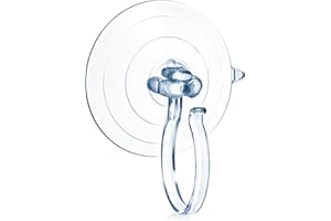 com-four® Kranzaufhänger XL - Herbst-Deko-Aufhänger für Glas, Fenster und Haustüren - großer Saugnapf-Haken für Halloween-Deko-Figuren - Starke 5 Kg Haltekraft (1 Haken - XL - transparent)