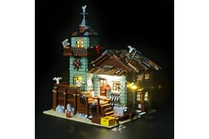 BRIKSMAX Kit de LED pour Ancien Magasin des pêcheurs, Compatible avec la Maquette Lego 21310. La Maquette de Construction n'est Pas Incluse