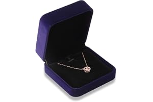 Bujingyun Sammet halsband hänge armband display box smycken presentaskar (blå färg)
