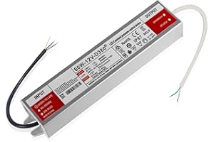 SUCIKORIO 12V 60W LED Driver Waterproof IP67, Ultra Slim LED Transformer 240V AC to 12V DC 5A Quiet Low Volt LED Power Supply Constant Voltage Driver Adapter for LED Strip Light, Wall Lamp, Monitor