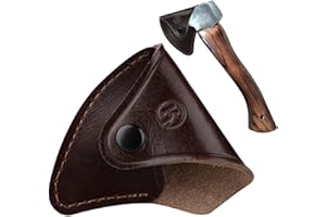 Huasean PU Leather Axe Sheath Protector Case - Head Protector for Camping and Lumberjack Hatchet (11CMx9CM)