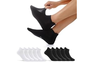 EKSHER 10 Paar Sneaker Socken Herren und Damen, Baumwolle Kurze Sportsocken, Laufsocken Anti Schweiß Atmungsaktive Socks