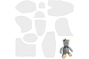 WGDVVJV Memory Bear Template Ruler 12Inch 10PCS Memory Bear Template Ruler Set Memory Bear Template Pattern with Instructions Paper DIY Sewing Quilting Memory Bear Patterns