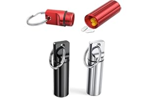 DARENYI pastillero pequeño bolsillo llavero pastillero impermeable mini pastillero para medicación pastillero pequeño para viajes al aire libre (3 colores)