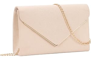 EVEOUT Pochette en Velours Femmes Sac à Main de Soirée Clutch avec chaîne en Velours Sac à bandoulière élégant pour Fête Mariage(Abricot)
