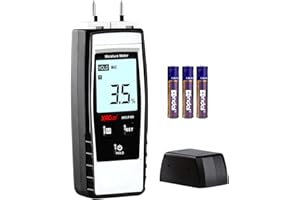 Medidor Humedad Pared Digital, XRCLIF Medidor de Humedad de Madera Portátil medidor de Madera para Fugas Humedad Mortero Cemento, Detector de Contenido de agua de Madera con luz de Fondo (Gris)