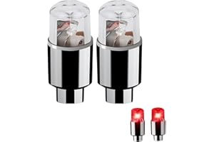 Voiakiu Pneu à LED,Lumières pour pneus Voiture | tiges Pneu Voiture vélo Moto étanche Pneu a parlé Flash lumières, lumières Roue, 2 pièces